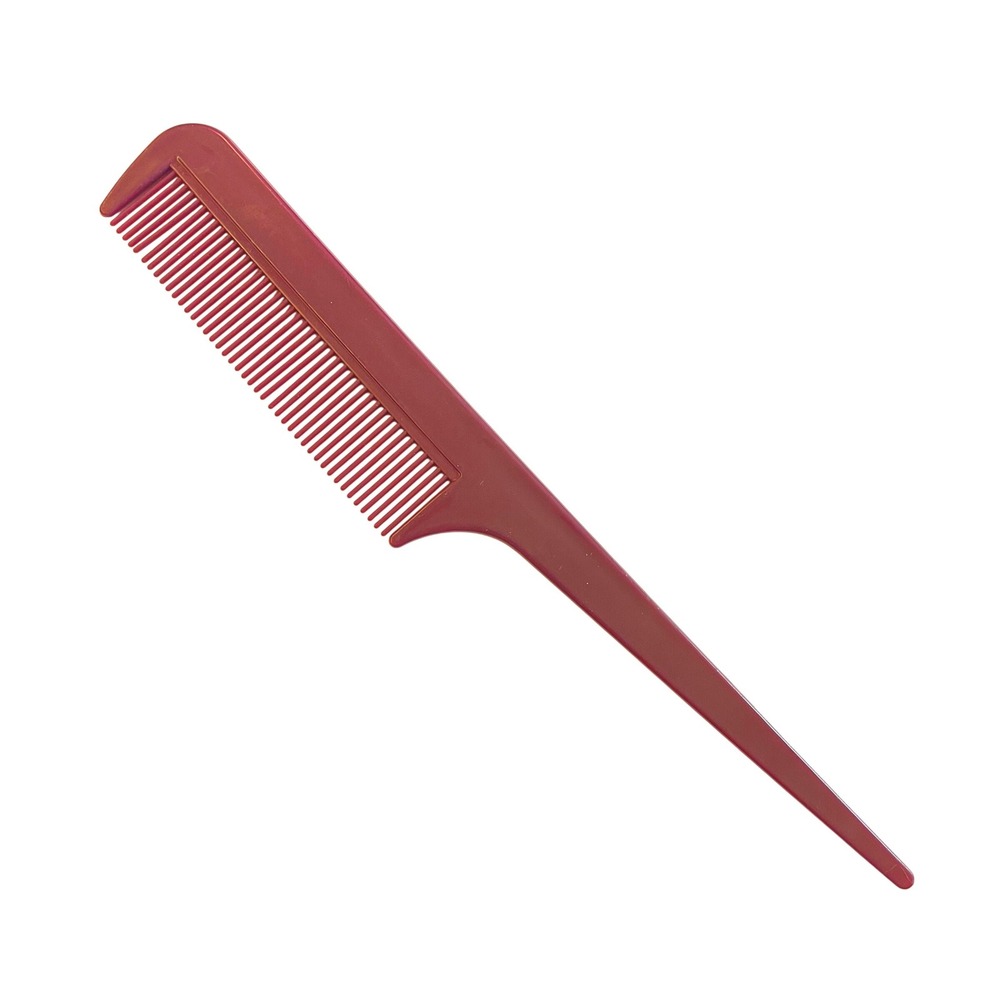 Vtg Ace Unbreakable 7"‎ Deep Maroon Red Rat tail Comb Retro USA purse pocket